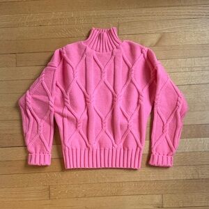 J. Crew Collection Pink Turtleneck Sweater